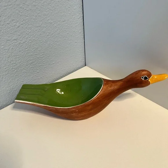 Mallard Duck Vintage Ceramic Ashtray / Trinket Holder 10” Long - Picture 3 of 7